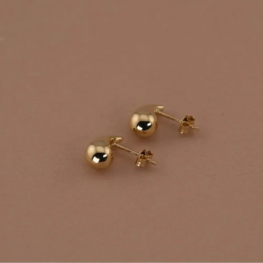 14k Real Gold Teardrop Earrings | Birthday Gift | Essential Fashion Jewelry |